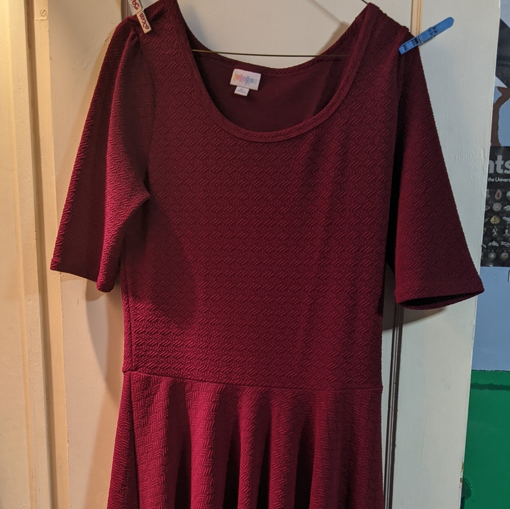 LuLaRoe Maroon Dress